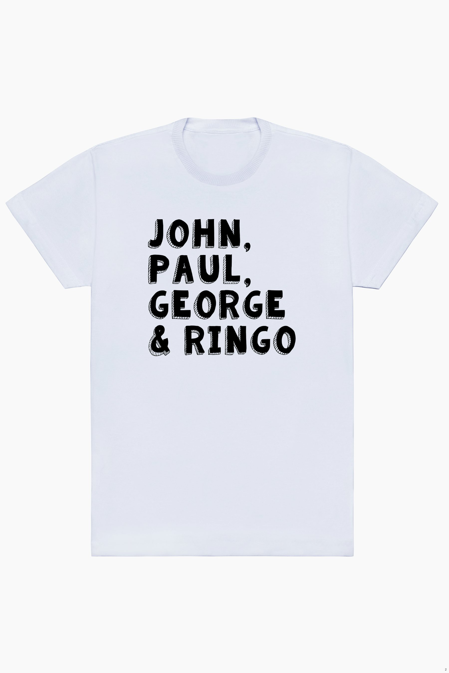 camiseta john paul ringo george branca