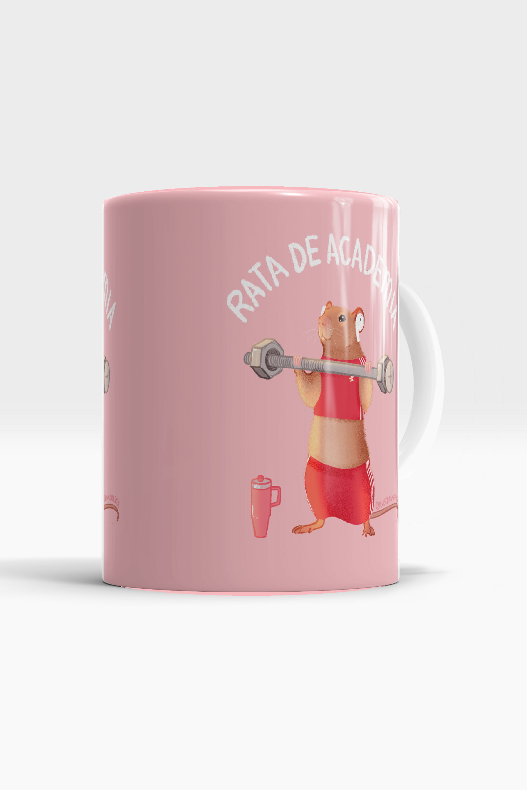 Caneca Rata de Academia - Ilustra Andressa