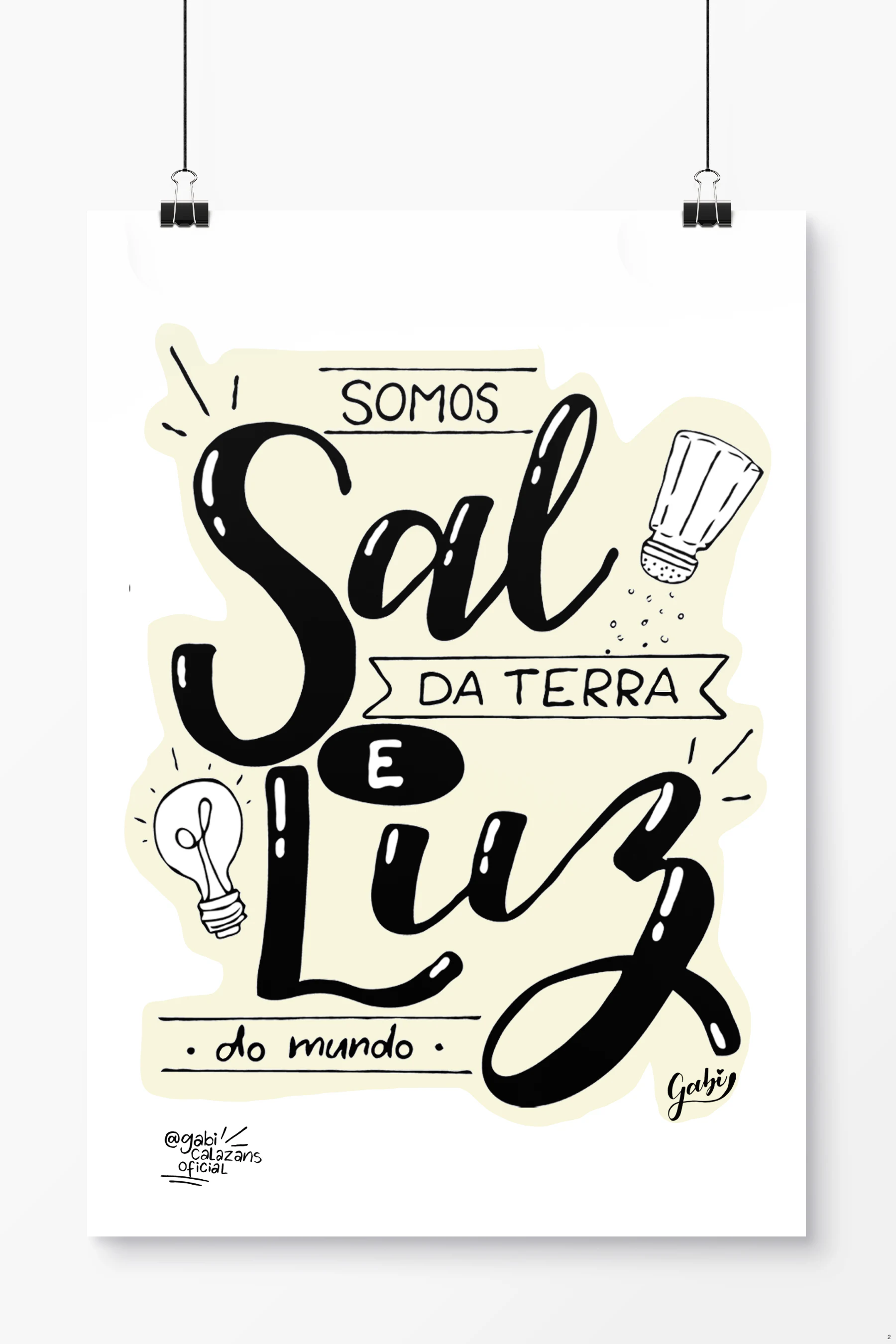 Poster Somos sal da terra e luz do mundo - Gabi Calazans