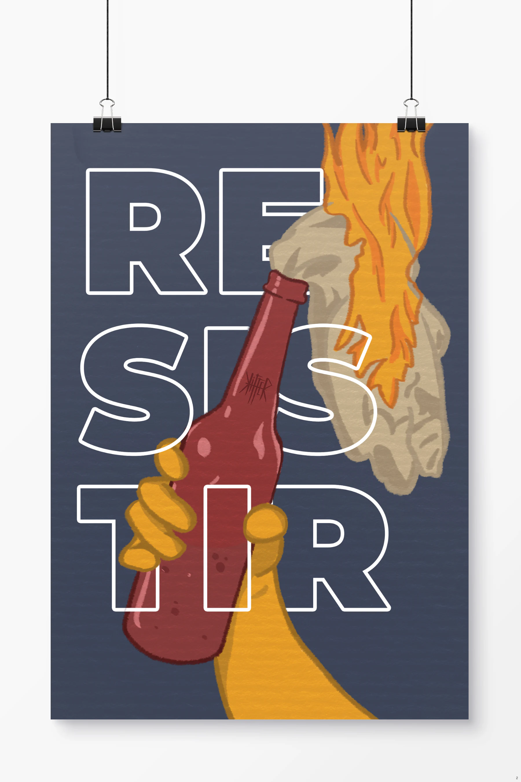Poster Resistir - Kiffer Haus
