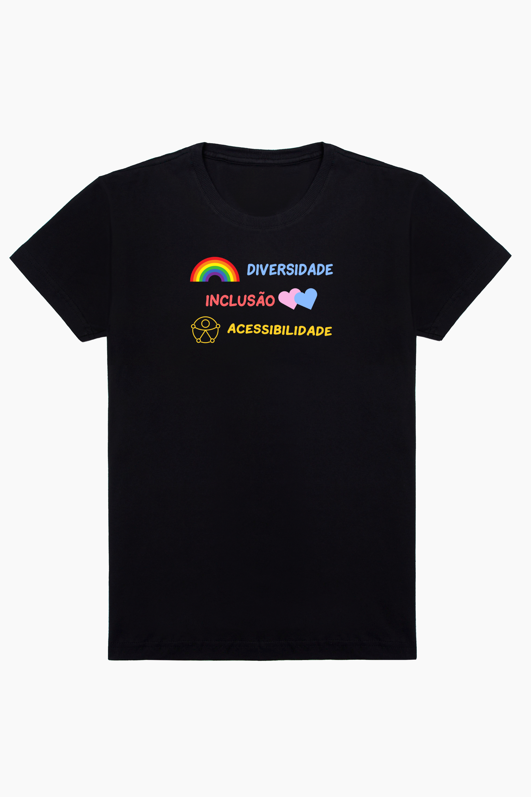 Reseprentação da Camiseta: 'Diversidade, Inclusão e Acessibilidade'