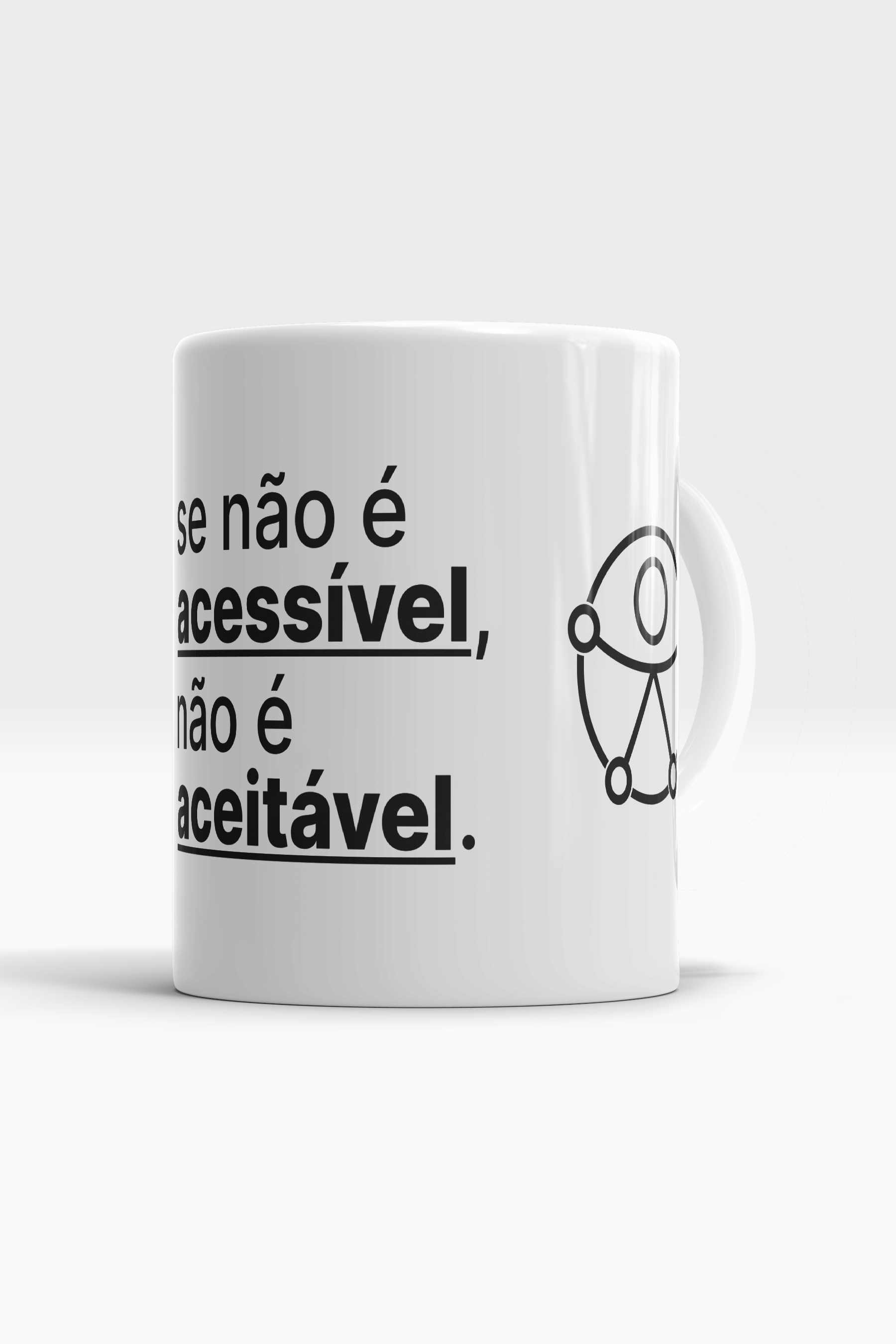Reseprentação da Caneca: 'Se não é acessível, não é aceitável'