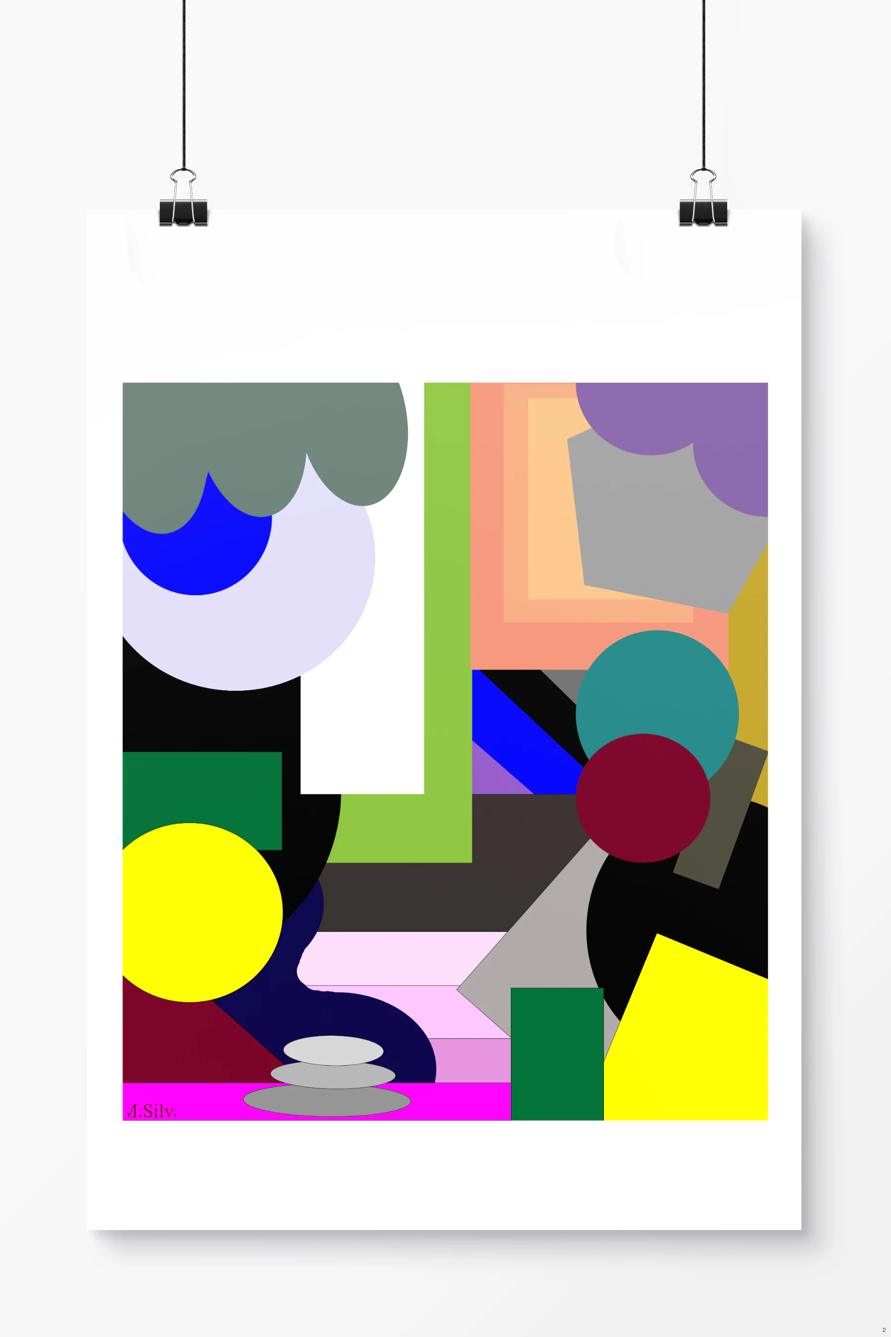 Poster Formas e cores II - Mfashionart