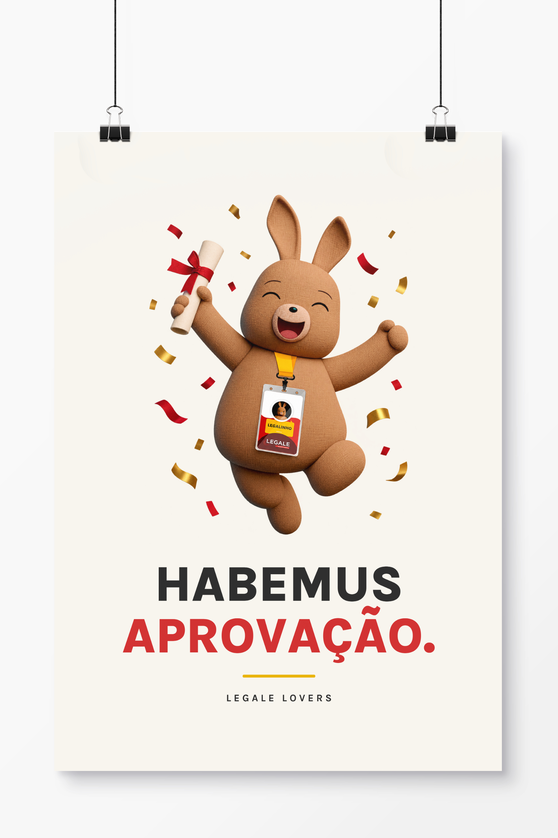 Pôster Habemus aprovação.