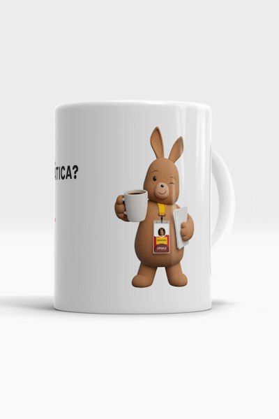 Caneca Peça prática? Eu peço um café.