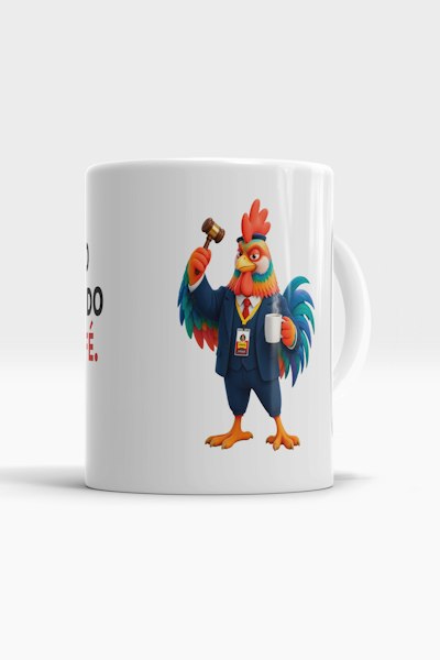 Caneca Defiro o pedido de café.