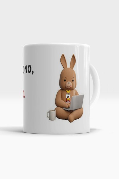 Caneca Peticiono, logo existo.