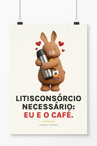 Pôster Litisconsórcio necessário: eu e o café.