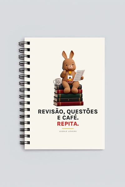Planner Revisão, questões e café. Repita.