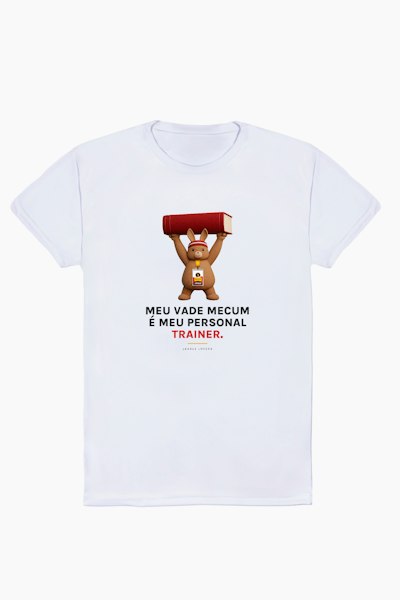 Camiseta dry fit Meu Vade Mecum é meu personal trainer.