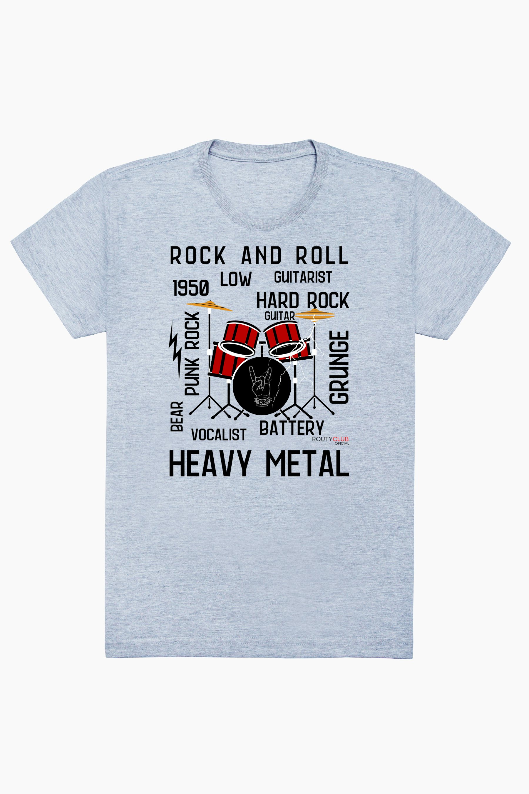 Camiseta Rock and Roll divertida. Lobo roqueiro.