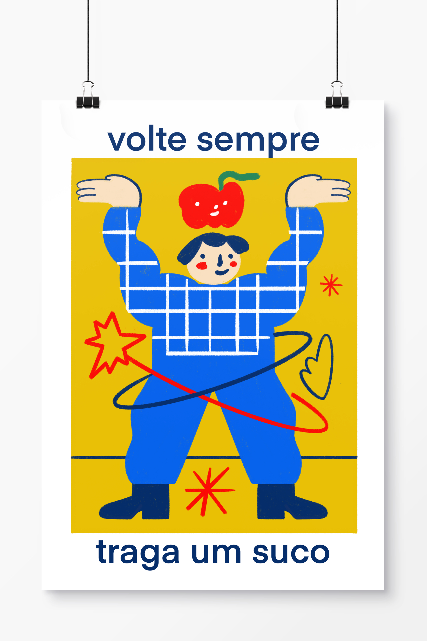 Poster Volte sempre (fundo amarelo) - Zebradaa