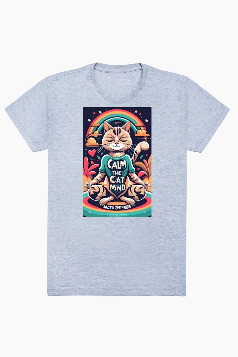 Camiseta Yoga Cat - Zen Feline Serenity - Camisetas Vix ES