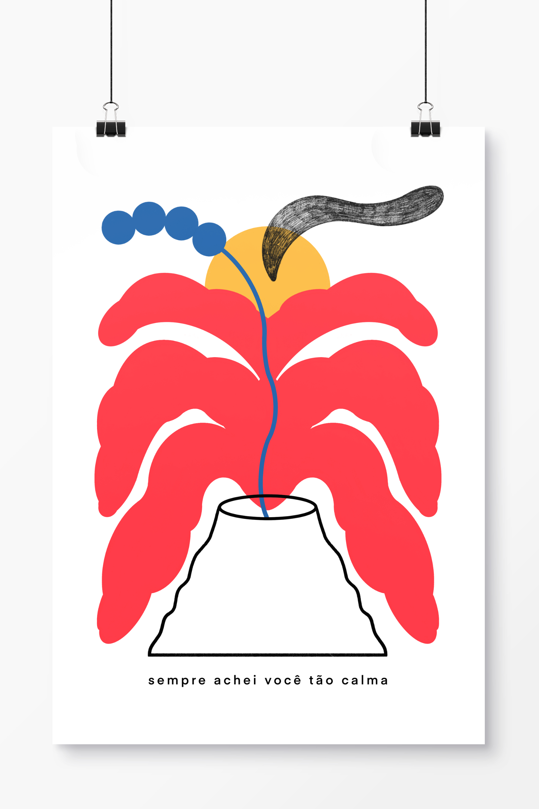 Poster Não é vaso, é vulcão - Zebradaa